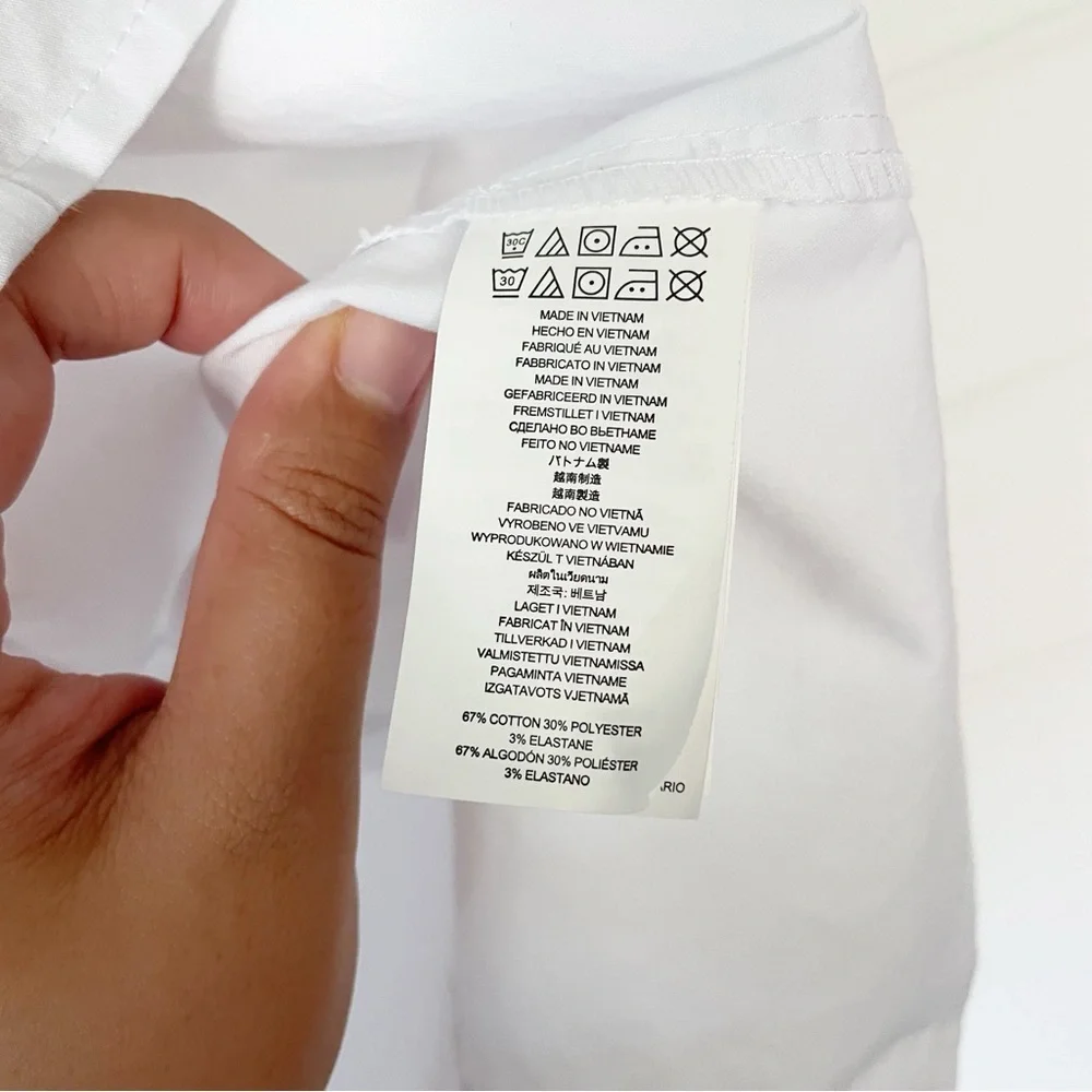 NWT Michael Kors Women’s Sleeveless Ruffle Poplin White Top Blouse Size Large - Picture 4 of 9